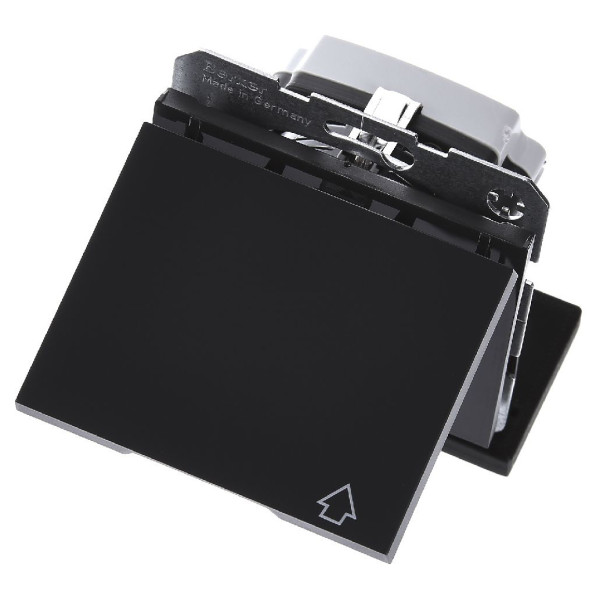 Розетка с з/к, крышкой и шторками антрацит Berker K.1 - фото №5