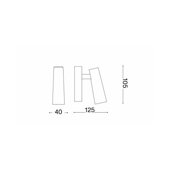Бра, настінний світильник Ideal Lux 281001 Pipe Ap Nero LED 7W 3000K 580Lm IP20 - фото №1
