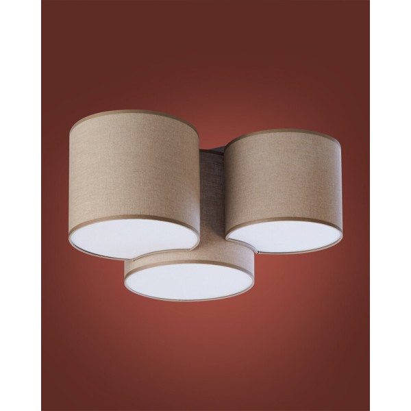 Люстра TK Lighting 6591 Mona E27 3x15W IP20 бежевая - фото №1