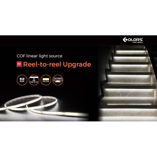 LED стрічка COLORS COB-24V-IP20 9.6W 1035Lm 4000K 5м (DRF10-24V-8mm-V1-NW) - фото №2