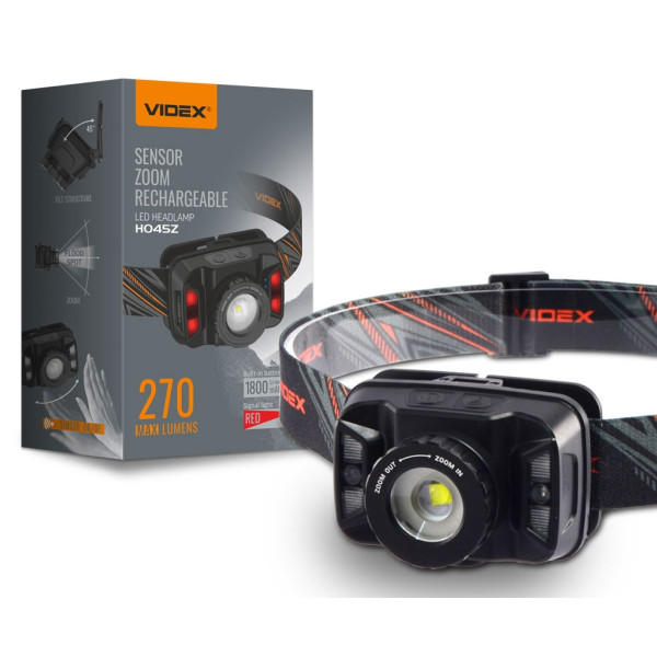 Светодиодный налобный фонарик Videx 270Лм 5000K (VLF-H045Z) - фото №1