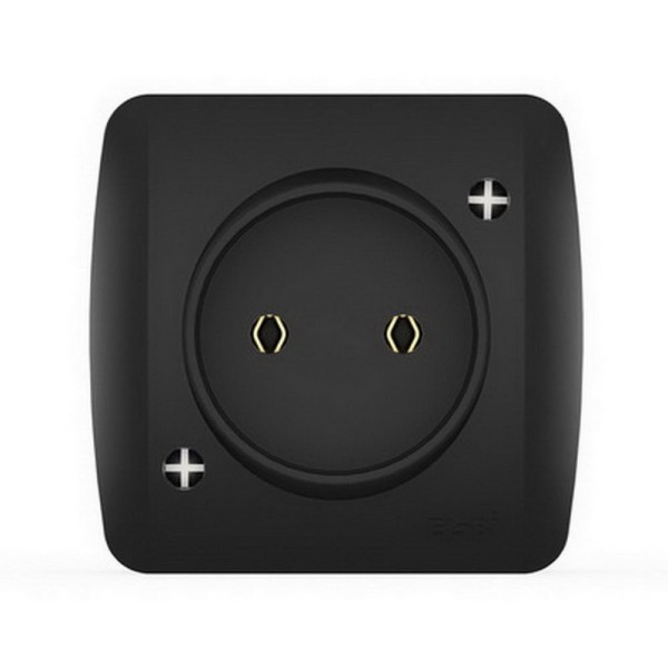 Розетка ALSU черный мат 1-я без заземления ( 504-014800-215 )