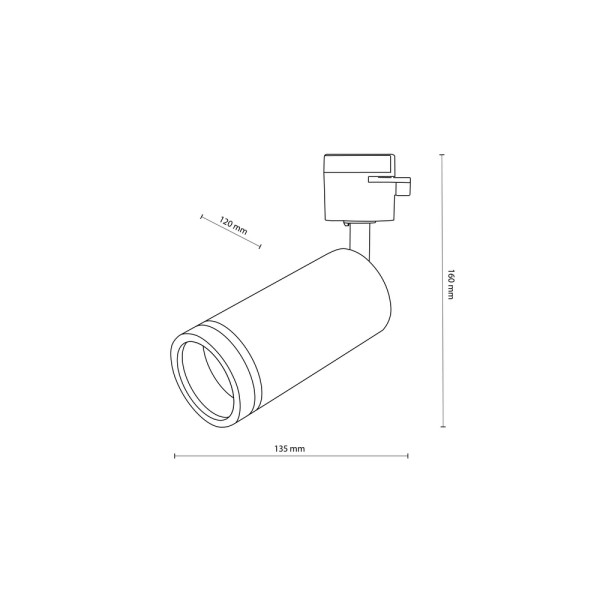 Трековий світильник TK Lighting 6898 Tracer GU10 1x10W IP20 Wh - фото №1