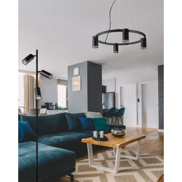 Люстра Goldlux 326195 Paris GU10 4x12W IP20 Черная - фото №1