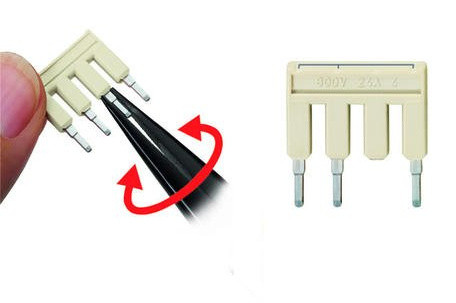 Ізольована перемичка Wago 2000-409 на 9-контактів (сіра) - фото №3