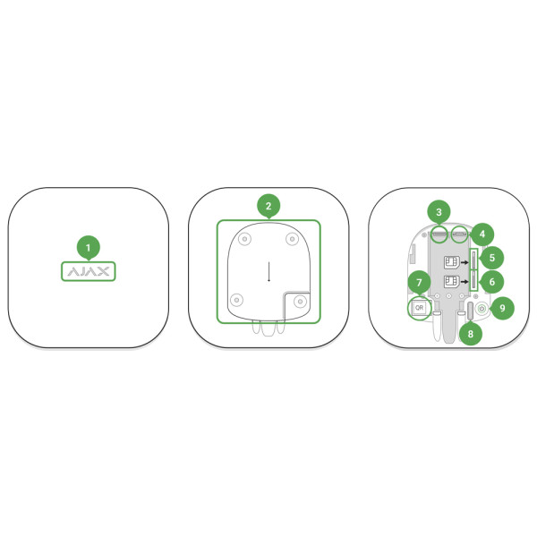 Інтелектуальна централь Ajax Hub 2 Plus біла (000018791) - фото №6