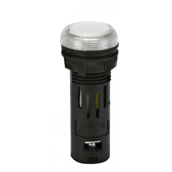 Сигнальна лампа LED ETI ECLI-16-240A-W 240В AC Ø16мм біла матова (4771611)