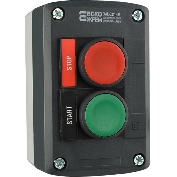 Двухместный пост Аско-Укрем XAL-D211H29 «Старт-Стоп» (A0140020060) - фото №1