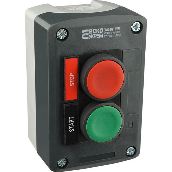 Двухместный пост Аско-Укрем XAL-D211H29 «Старт-Стоп» (A0140020060) - фото №2