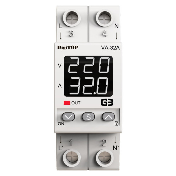 Реле напряжения DigiTOP VA-32A M2W - фото №1