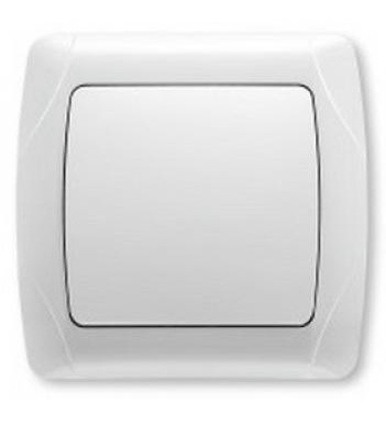 Вимикач 1-клавішний білий VIKO Carmen