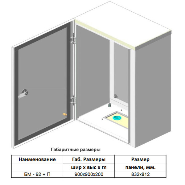 Навесной бокс с монтажной панелью Билмакс Б00029518 БМ-92+П IP54 - фото №5