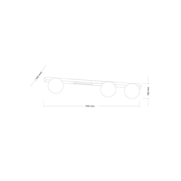 Світильник стельовий Zuma Line 5905316670761 Lund G9+LED 1x40W+6W 4000K 360Lm IP20 чорний - фото №1
