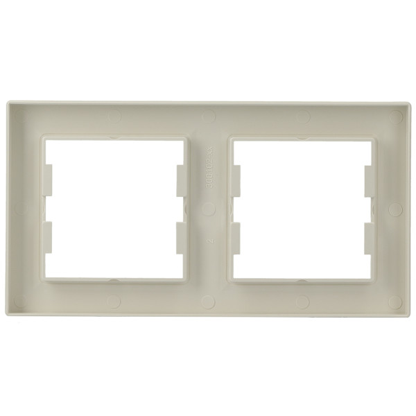 Рамка 2-местная горизонтальная кремовая Asfora, EPH5800223 - фото №4