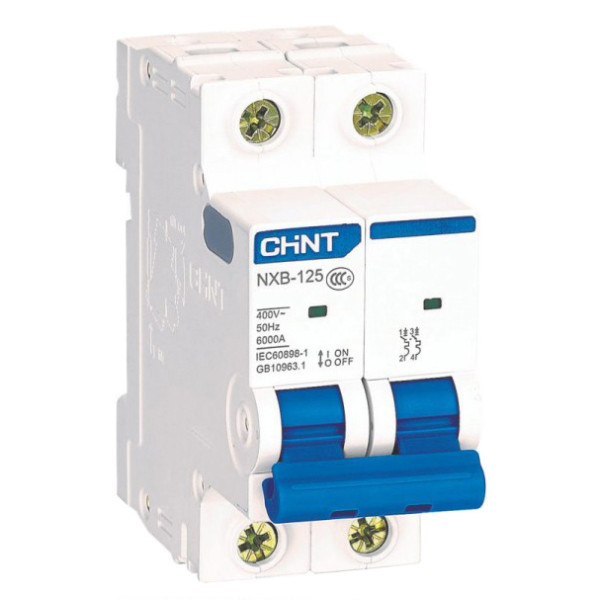 Модульный автоматический выключатель Chint NXB-125 2P D 80A 10кА (816132)