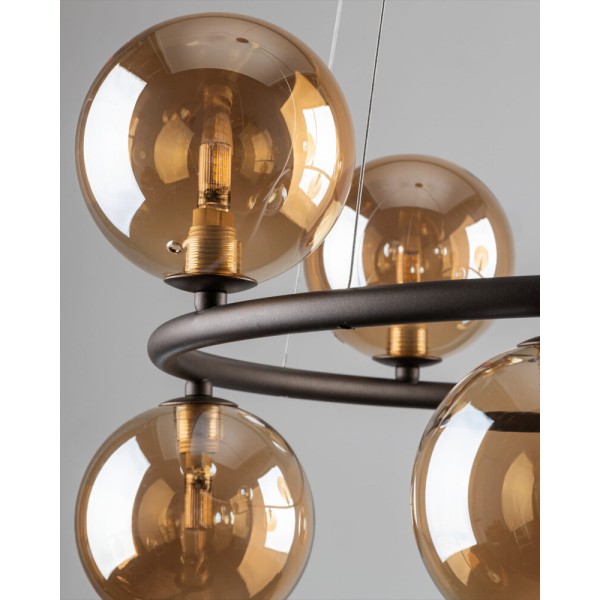 Підвісний світильник, люстра TK Lighting 6572 Anabelle G9 8x6W IP20 коричневий - фото №2