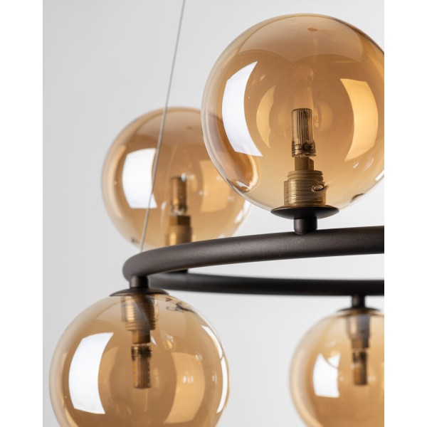 Підвісний світильник, люстра TK Lighting 6572 Anabelle G9 8x6W IP20 коричневий - фото №3