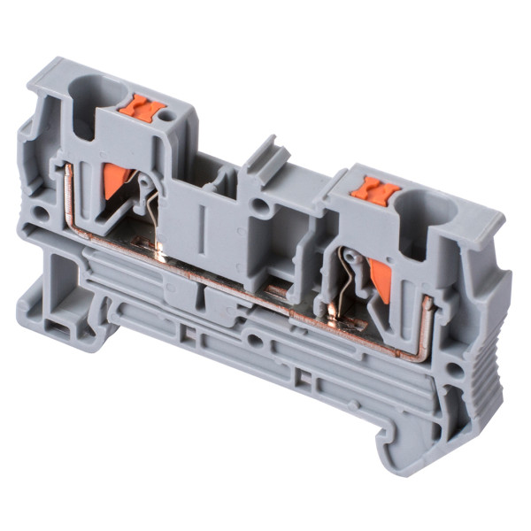 Наборная клеммная колодка E.Next e.tc.din.spring.4 на DIN-рейке (s070003)