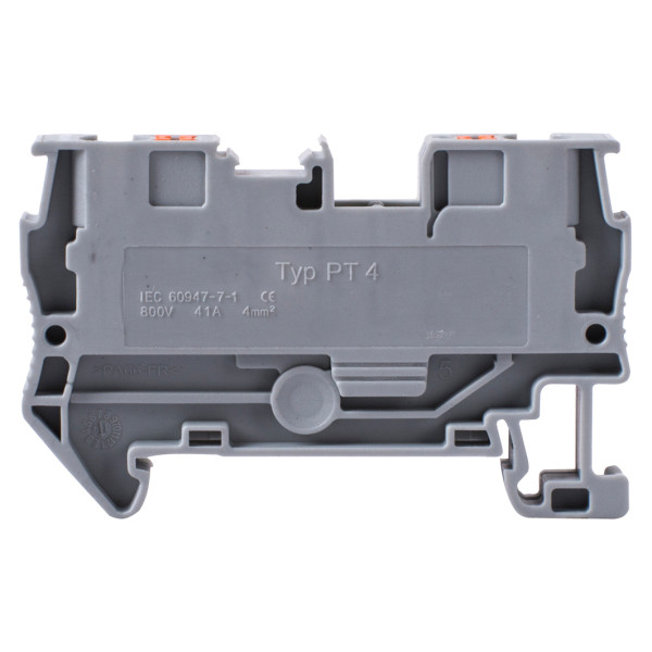 Наборная клеммная колодка E.Next e.tc.din.spring.4 на DIN-рейке (s070003) - фото №1