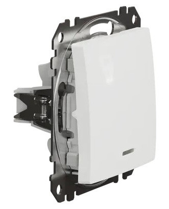 Переключатель Schneider Electric Sedna Design & Elements с подсветкой белый SDD111106L - фото №1