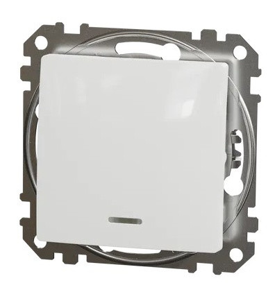 Переключатель Schneider Electric Sedna Design & Elements с подсветкой белый SDD111106L - фото №4