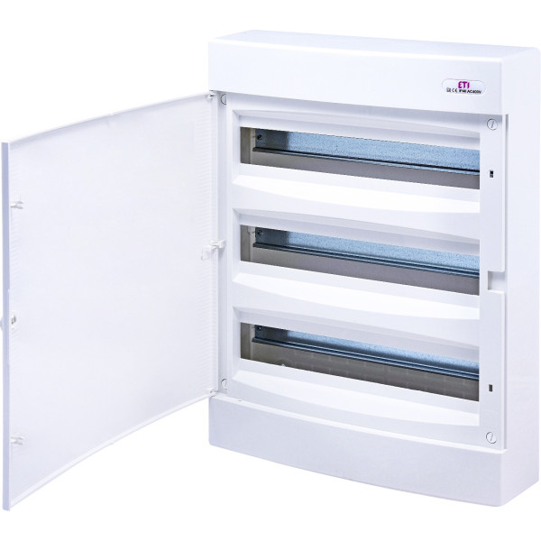 Зовнішній модульний щит ETI 001101041 ECT 3x18PO 54 М з білими дверцятами