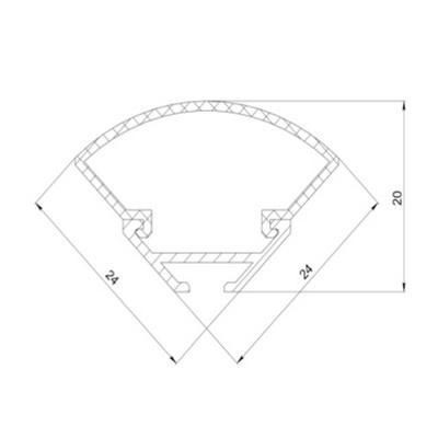 LED-профіль кутовий (ЛСУ), 1 метр - фото №2