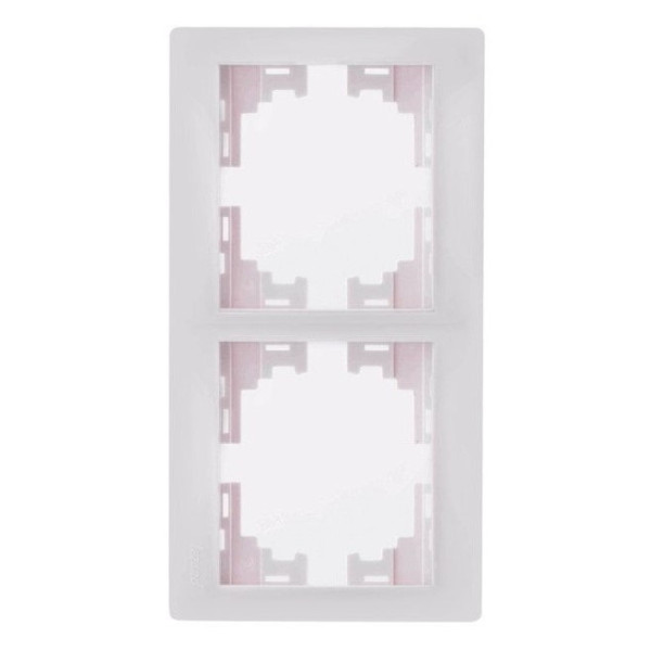 Рамка 2-місна вертикальна біла, Mira, Lezard