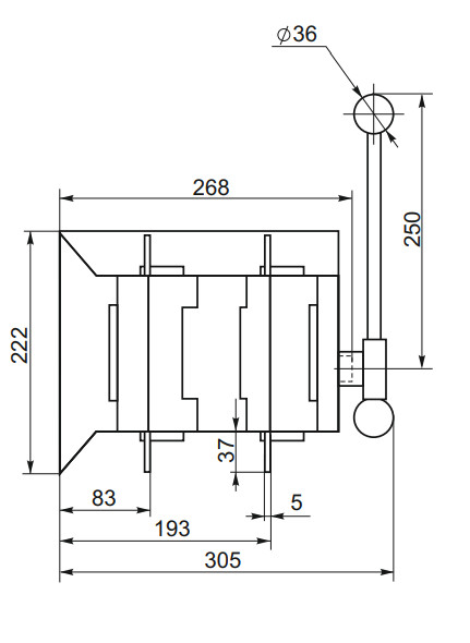 Устройство автоматического ввода резерва CNC YCS1-400А 3Р 415В (Б00042806) - фото №3