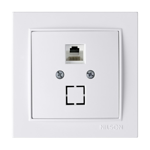 Розетка Nilson Thor біла комп'ютерна CAT5e RJ45 ( 27111044 )