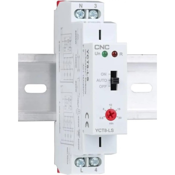 Сходове реле витримки часу CNC Electric YCT8-LS AC 230В 1NO 16А АС1 250В/DC 24В (Б00044220) - фото №2