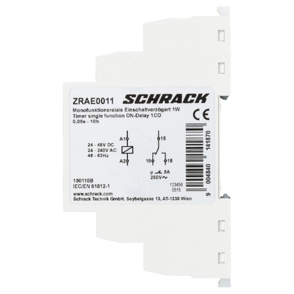 Мультитаймер Schrack ZRAMF011 Amparo 24-240В AC 1CO 5А - фото №1