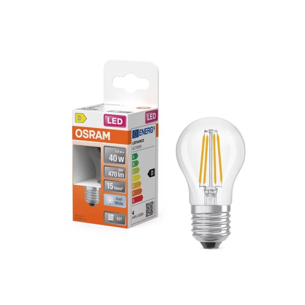 Світлодіодна лампочка Osram 4099854468070 E27 1x3.4W 4000K 470Lm IP20 - фото №2