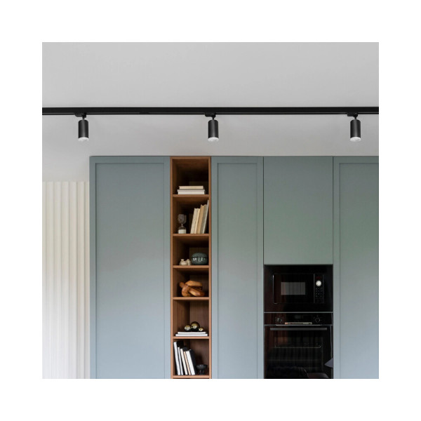 Трековий світильник Goldlux 327666 Smoky GU10 1x10W IP20 Чорний - фото №2