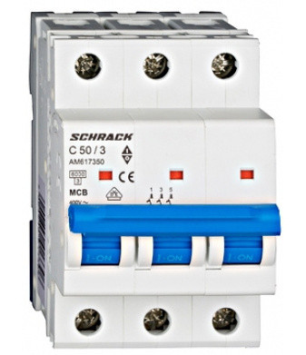 Автоматичний вимикач 50А 3P 6кА, Schrack Technik