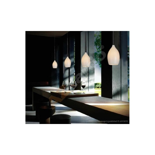 Підвісний світильник, люстра Azzardo AZ0131 SHINY WHITE IZZA(MD 1288-1W) - фото №1