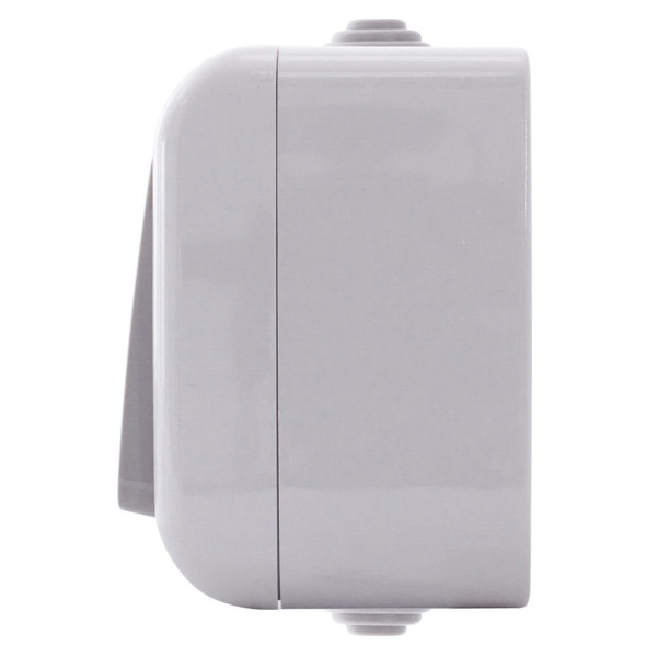 Двухклавишный выключатель E.Next e.aqua.1112.grg наружный монтаж IP44 серый (s035062) - фото №1