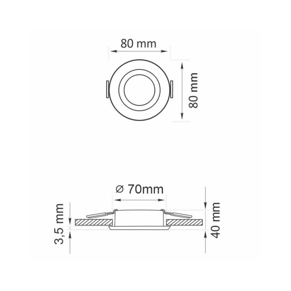 Точечный светильник Goldlux 315434 Boras GU5.3 1x8W IP44 WH - фото №4