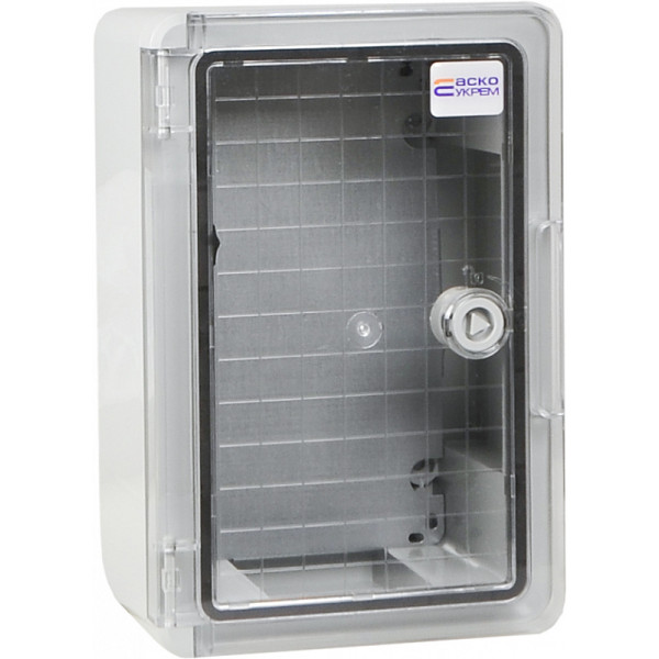 Ударостойкий корпус из АБС-пластика Аско-Укрем UBox 200x300x130мм (прозрачная дверца) - фото №1