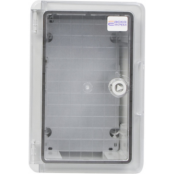Ударостойкий корпус из АБС-пластика Аско-Укрем UBox 200x300x130мм (прозрачная дверца) - фото №2