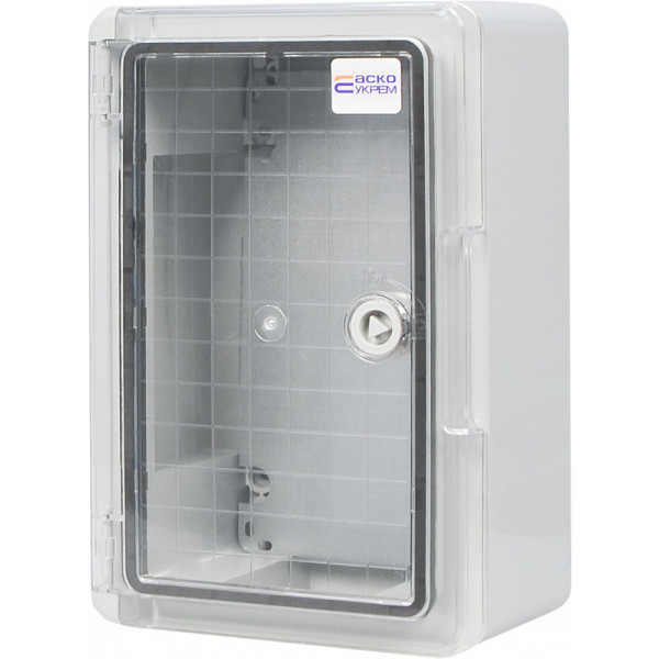 Ударостойкий корпус из АБС-пластика Аско-Укрем UBox 200x300x130мм (прозрачная дверца) - фото №4
