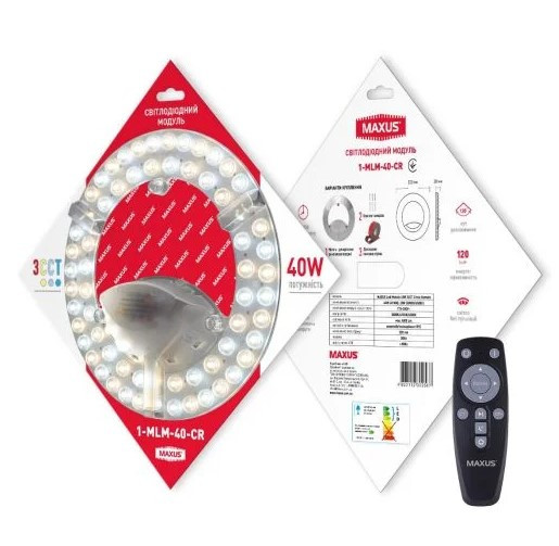 Світлодіодний модуль Maxus Led Module 40Вт 3000/4100/6500 Circle Remote (1-MLM-40-CR) - фото №1