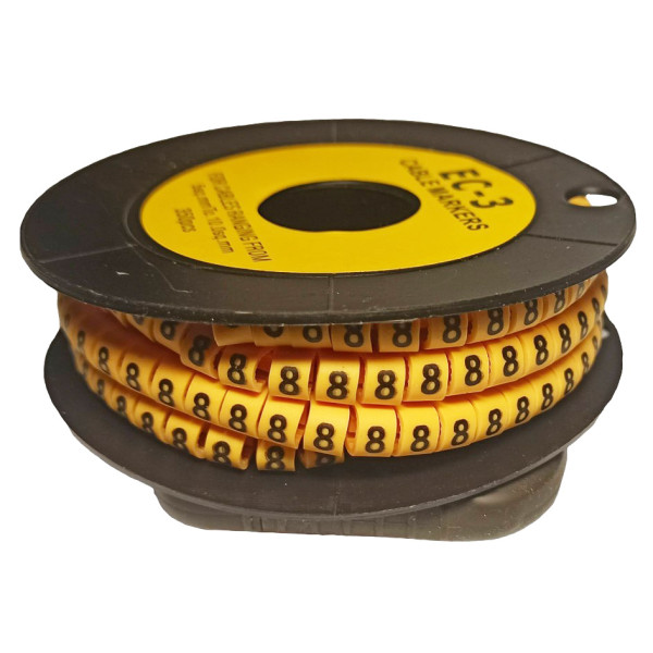 Маркер TNSy МК2 2,5-4мм² символ «8» 500шт (TNSy5502444)