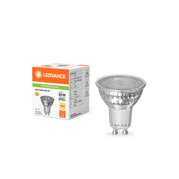 Светодиодная лампочка Osram 4099854457227 LED GU10 MR16 1x6.1W 3000K 575Lm IP20 - фото №2