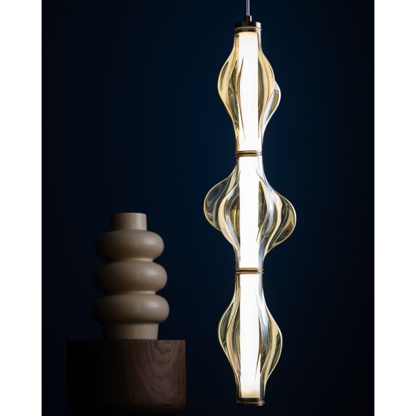 Подвесной светильник, люстра TK Lighting 18214 Elva LED 1x22W 3000K 2616Lm IP20 латунный - фото №3