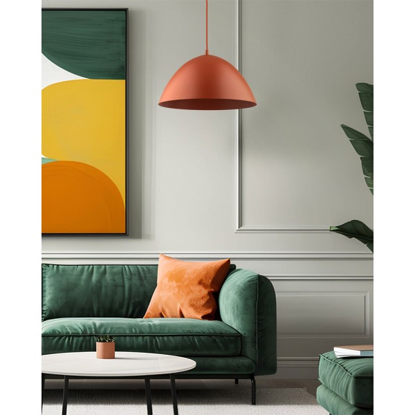 Підвісний світильник, люстра TK Lighting 10259 Faro E27 1x15W IP20 цегляний - фото №1