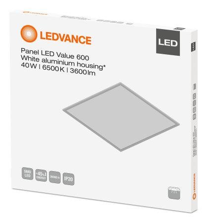 Светодиодная панель Ledvance Value 600х600 40Вт/6500K (4058075066625) - фото №3