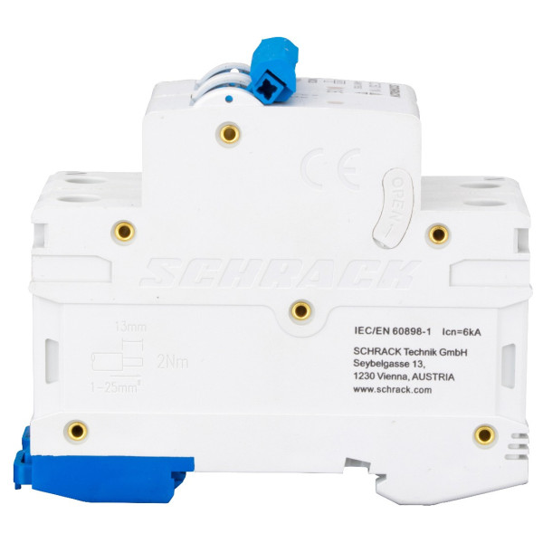 Автоматичний вимикач Schrack AM617650 6кА 50А 1P+N C - фото №4