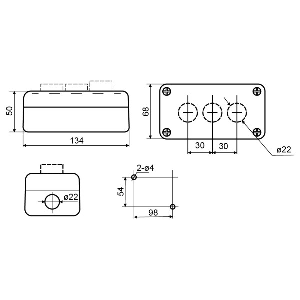 Тримісний пост Аско-Укрем XAL-D376 «Старт-Стоп-Сигнал» (A0140020070) - фото №4