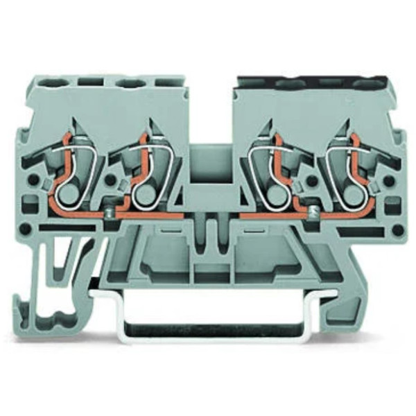 Двойная клемма Wago 870-826 (несоединяемая) (серая)